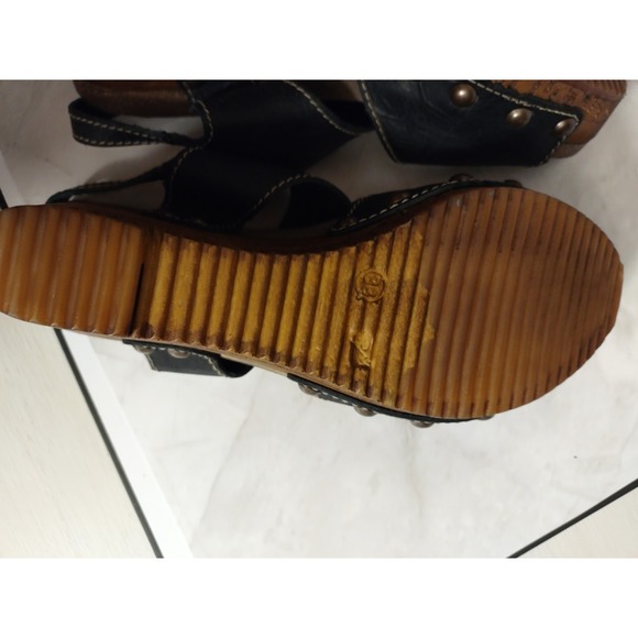 Sbicca Vintage Collection Wedge Open Toe Sandals, Size 7.5/8 38 - Picture 7 of 9
